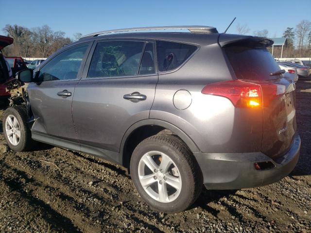 2T3WFREV8DW034674 - 2013 TOYOTA RAV4 XLE GRAY photo 2