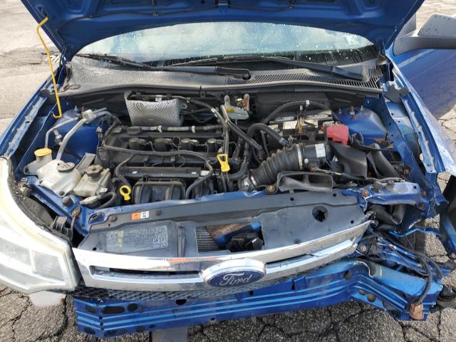 1FAHP3FN0AW239264 - 2010 FORD FOCUS SE BLUE photo 11