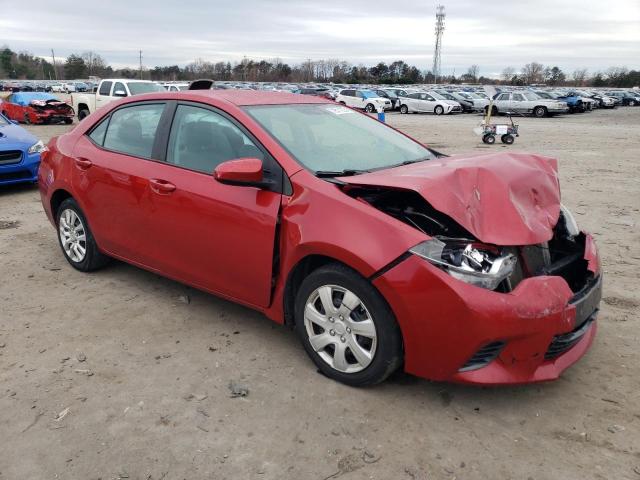 2T1BURHE4FC318431 - 2015 TOYOTA COROLLA L RED photo 4