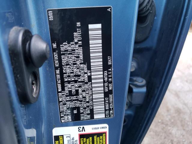 4T3ZK11A79U015876 - 2009 TOYOTA VENZA BLUE photo 13