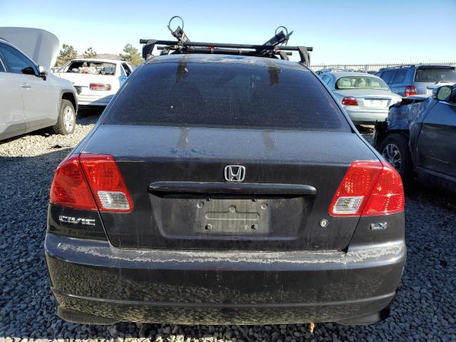 2HGES16524H634972 - 2004 HONDA CIVIC LX BLACK photo 6