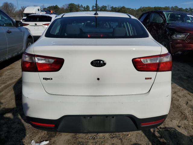 KNADM4A38F6443554 - 2015 KIA RIO LX WHITE photo 6