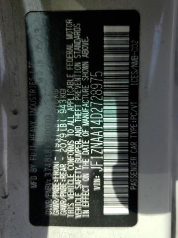 JF1ZNAA14D2728975 - 2013 TOYOTA SCION FR-S 白色 照片 12