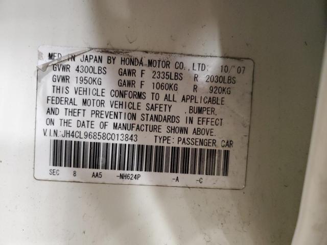 JH4CL96858C013843 - 2008 ACURA TSX WHITE photo 13