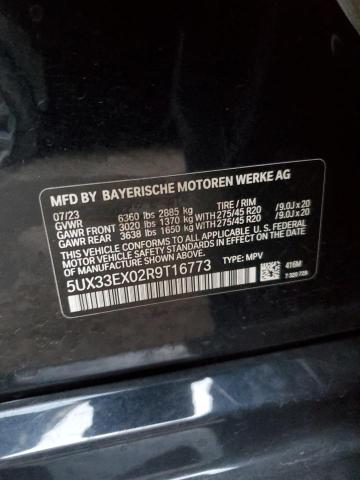 5UX33EX02R9T16773 - 2024 BMW X6 XDRIVE40I BLACK photo 12