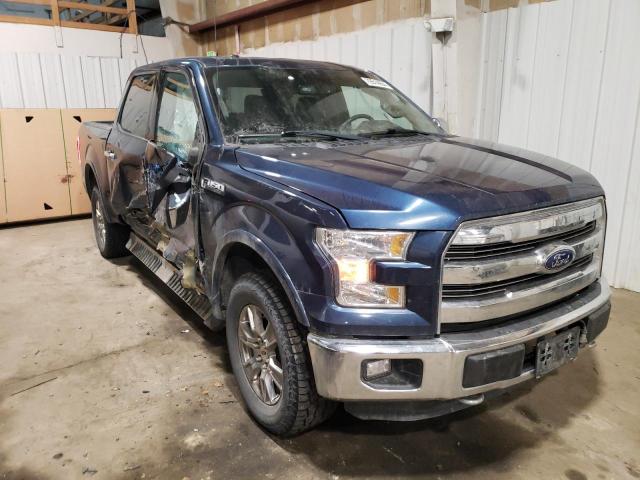 1FTEW1EF4FKD59341 - 2015 FORD F150 SUPERCREW BLUE photo 4