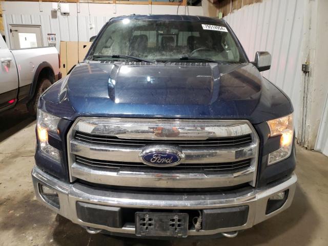 1FTEW1EF4FKD59341 - 2015 FORD F150 SUPERCREW BLUE photo 5