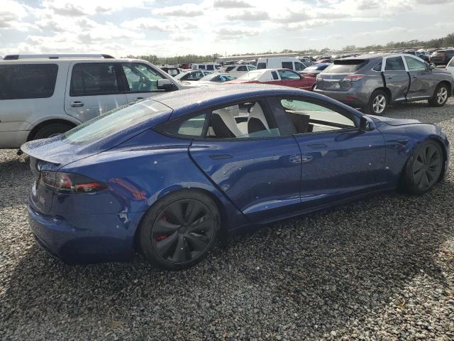 5YJSA1E66PF511930 - 2023 TESLA MODEL S BLUE photo 3
