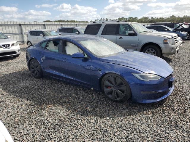 5YJSA1E66PF511930 - 2023 TESLA MODEL S BLUE photo 4