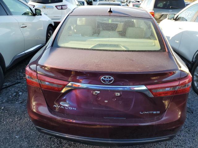 4T1BK1EB7GU207549 - 2016 TOYOTA AVALON XLE MAROON photo 6