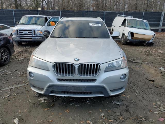 5UXWX9C52D0A24325 - 2013 BMW X3 XDRIVE28I SILVER photo 5