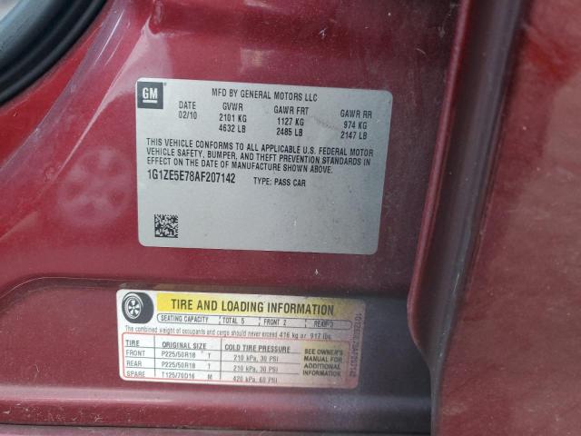 1G1ZE5E78AF207142 - 2010 CHEVROLET MALIBU LTZ MAROON photo 12