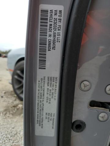 2C3CDZFJ6MH604762 - 2021 DODGE CHALLENGER R/T SCAT PACK GRAY photo 12
