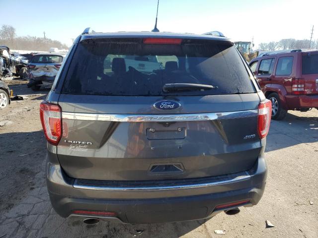 1FM5K8F81JGB54586 - 2018 FORD EXPLORER LIMITED GRAY photo 6