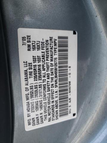 5FNRL38495B126776 - 2005 HONDA ODYSSEY EX SILVER photo 13