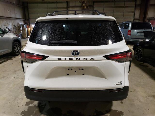 5TDKRKECXNS095765 - 2022 TOYOTA SIENNA LE WHITE photo 6