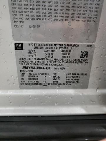 LRBFXBSA9HD047408 - 2017 BUICK ENVISION ESSENCE ვერცხლისფერი ფოტო 14