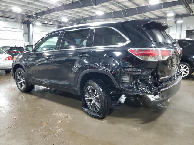 5TDJKRFH5GS502588 - 2016 TOYOTA HIGHLANDER XLE BLACK photo 2