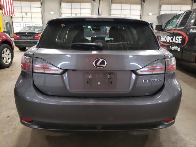 JTHKD5BH6C2100625 - 2012 LEXUS CT 200 GRAY photo 6