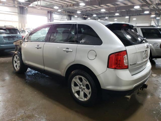 2FMDK4JCXDBE33983 - 2013 FORD EDGE SEL SILVER photo 2