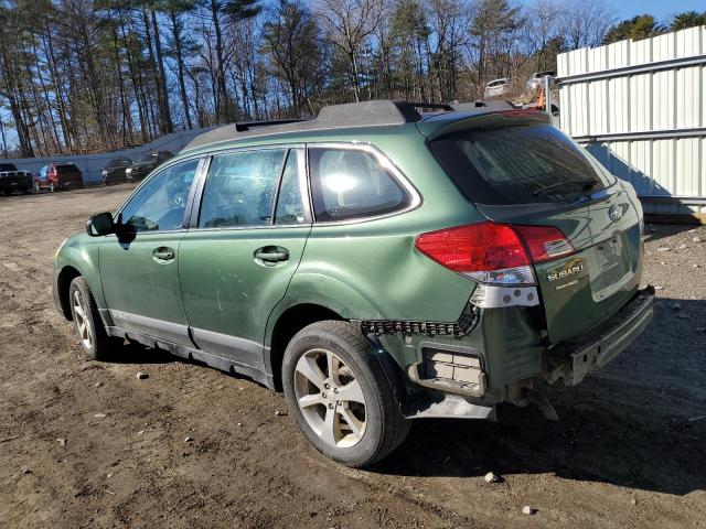 4S4BRBAC1E3227797 - 2014 SUBARU OUTBACK 2.5I GREEN photo 2