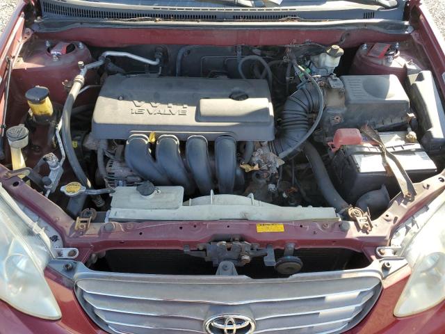 1NXBR32EX4Z256987 - 2004 TOYOTA COROLLA CE RED photo 11