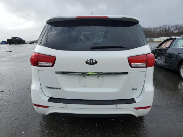 KNDMC5C14F6053509 - 2015 KIA SEDONA EX WHITE photo 6