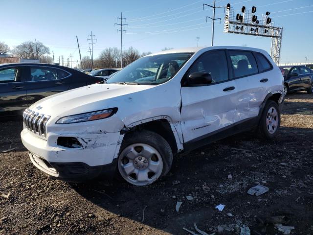 1C4PJLAB1FW684463 - 2015 JEEP CHEROKEE SPORT WHITE photo 1