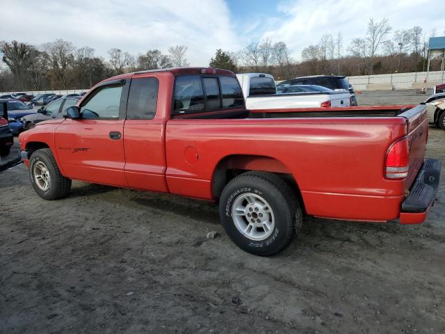 1B7GL22X9XS261184 - 1999 DODGE DAKOTA RED photo 2