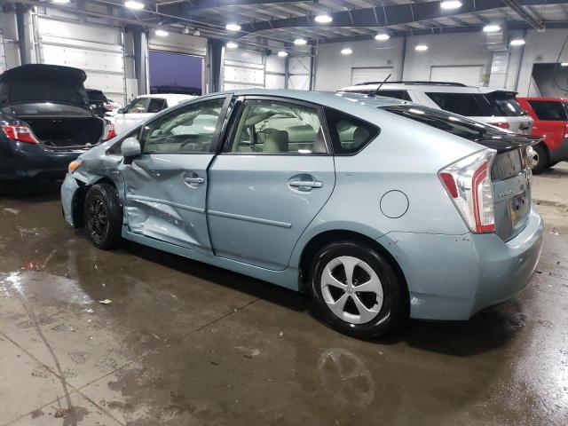 JTDKN3DU3F1893521 - 2015 TOYOTA PRIUS TEAL photo 2