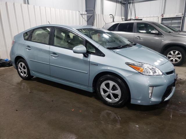 JTDKN3DU3F1893521 - 2015 TOYOTA PRIUS TEAL photo 4