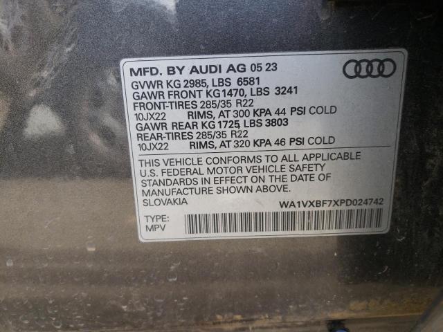 WA1VXBF7XPD024742 - 2023 AUDI Q7 PRESTIGE 灰色 照片 13