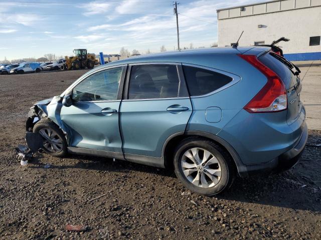 2HKRM4H51EH626959 - 2014 HONDA CR-V EX BLUE photo 2