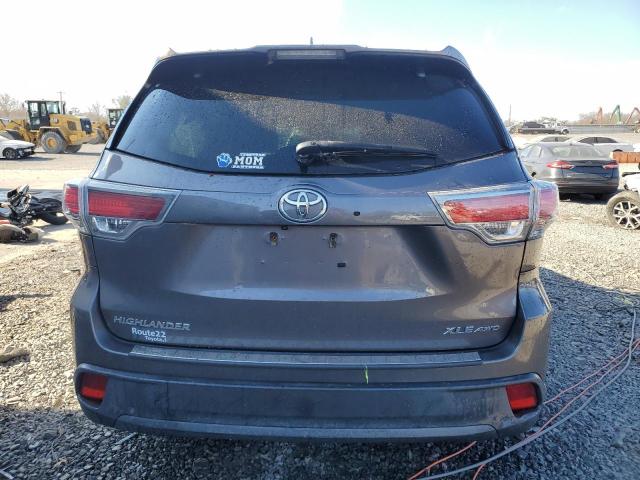 5TDJKRFH4GS229031 - 2016 TOYOTA HIGHLANDER XLE CHARCOAL photo 6