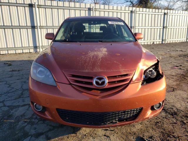 JM1BK143141188427 - 2004 MAZDA 3 HATCHBACK ORANGE photo 5