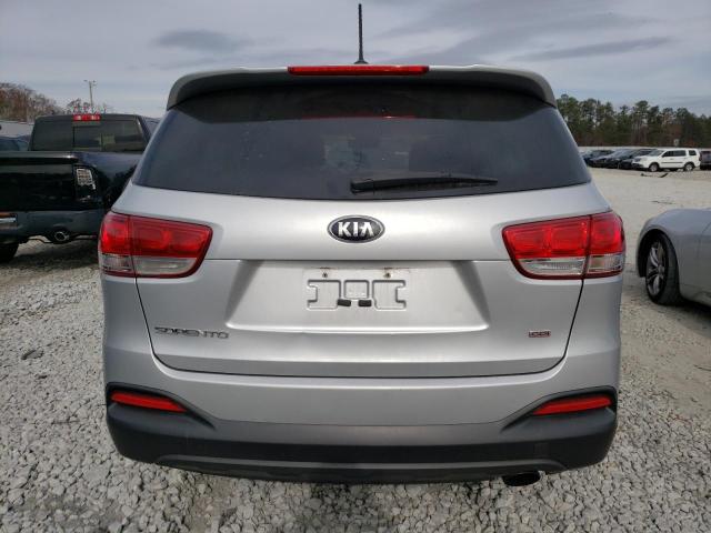 5XYPG4A38HG210426 - 2017 KIA SORENTO LX SILVER photo 6