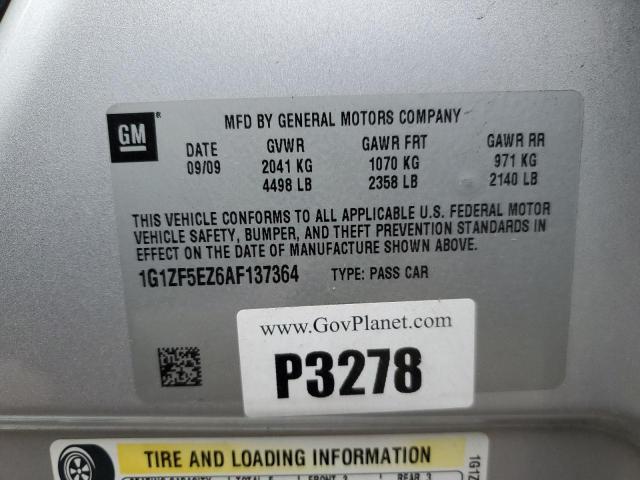 1G1ZF5EZ6AF137364 - 2010 CHEVROLET MALIBU HYBRID SILVER photo 13