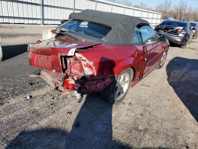 1FAFP44674F207053 - 2004 FORD MUSTANG RED photo 3
