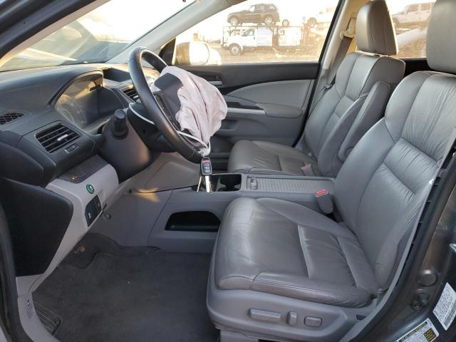 5J6RM4H74EL095005 - 2014 HONDA CR-V EXL GRAY photo 7