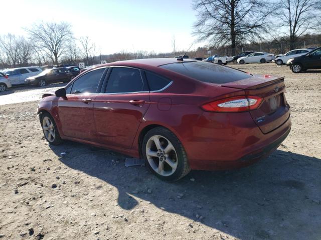 1FA6P0H78E5399411 - 2014 FORD FUSION SE RED photo 2