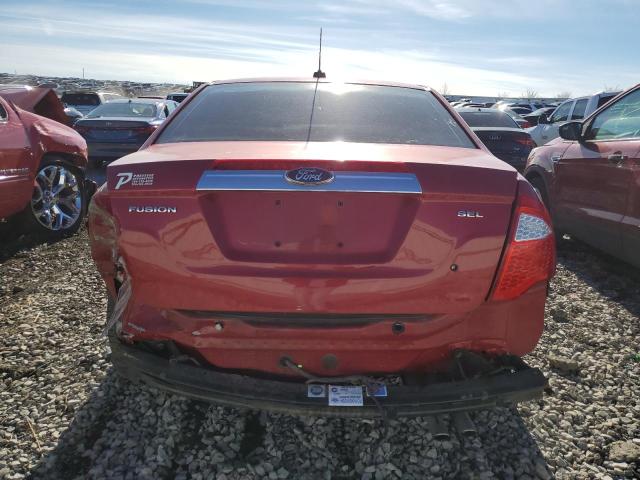 3FAHP0JA1CR360460 - 2012 FORD FUSION SEL RED photo 6