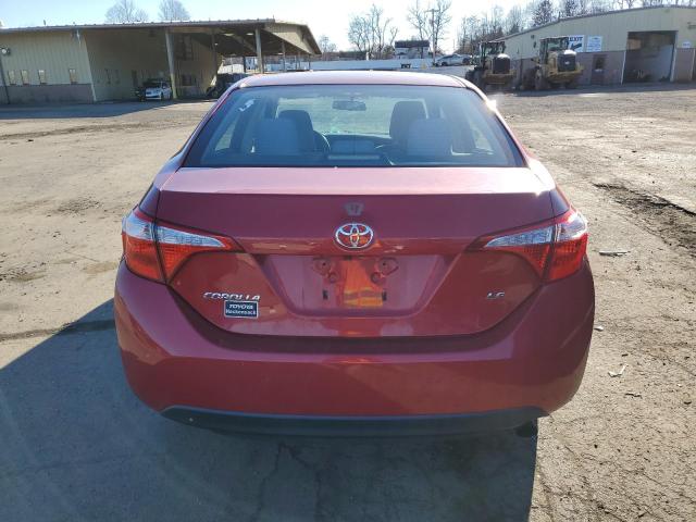 2T1BURHE3EC078139 - 2014 TOYOTA COROLLA L RED photo 6