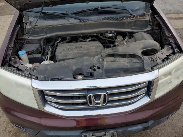 5FNYF4H65FB010695 - 2015 HONDA PILOT EXL BURGUNDY photo 11