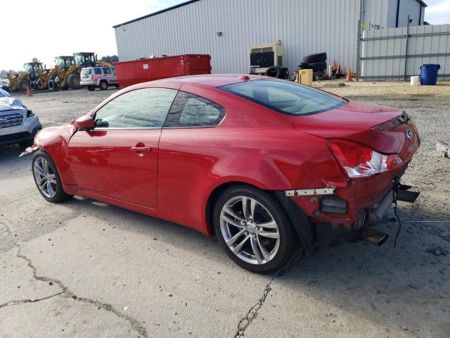 JNKCV64E99M607302 - 2009 INFINITI G37 BASE RED photo 2