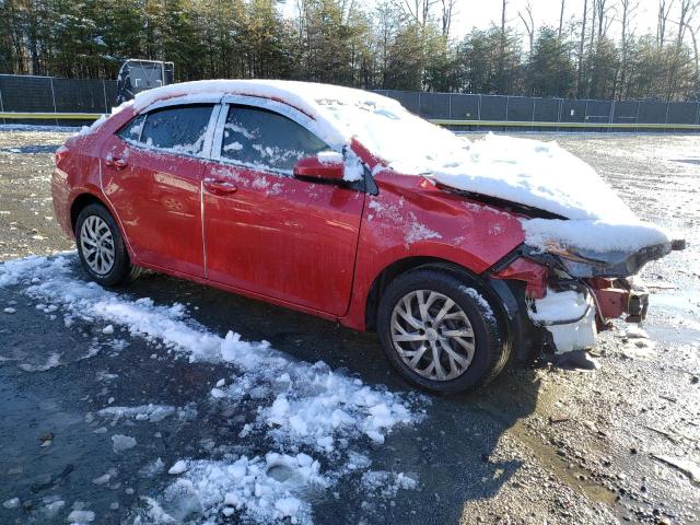 2T1BURHE3HC893672 - 2017 TOYOTA COROLLA L RED photo 4