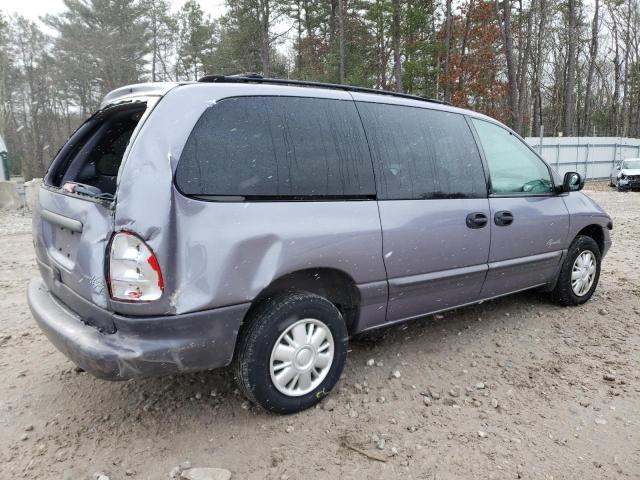 1P4GP44R7WB653573 - 1998 PLYMOUTH VOYAGER SE BLUE photo 3