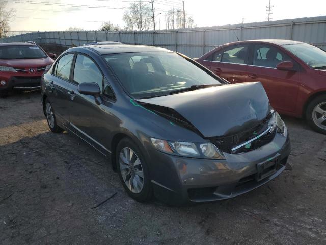 19XFA16959E029923 - 2009 HONDA CIVIC EXL ნაცრისფერი ფოტო 4