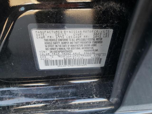 3N1AB7AP8HY284629 - 2017 NISSAN SENTRA S BLACK photo 13