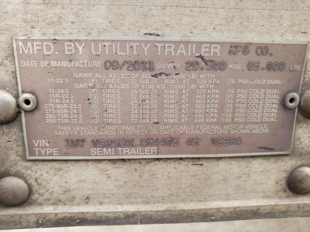 1UYVS253XCM447545 - 2012 UTILITY TRAILER თეთრი ფოტო 10