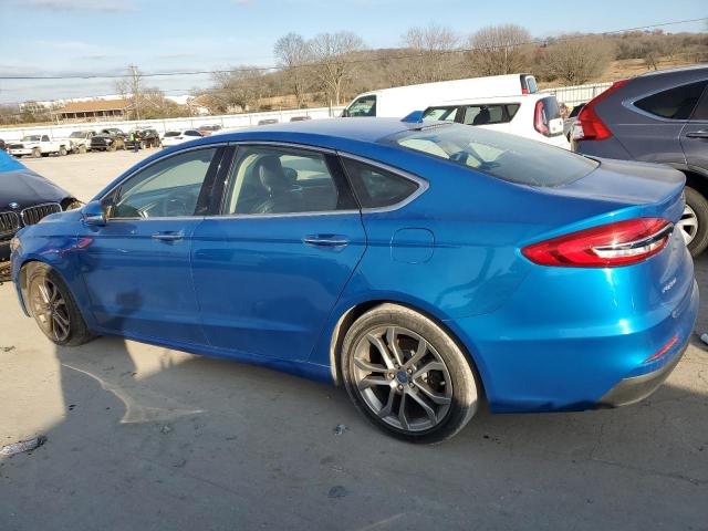 3FA6P0CD2KR236999 - 2019 FORD FUSION SEL BLUE photo 2